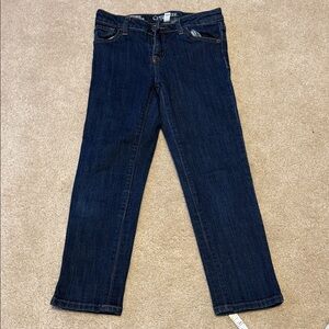 Cherokee Girls Dark Blue Straight Leg crop Jeans